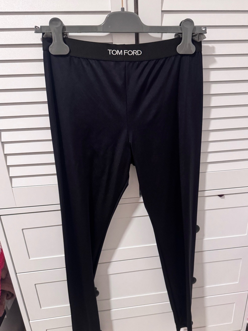 Tom Ford Black Logo Waistband Leggings
